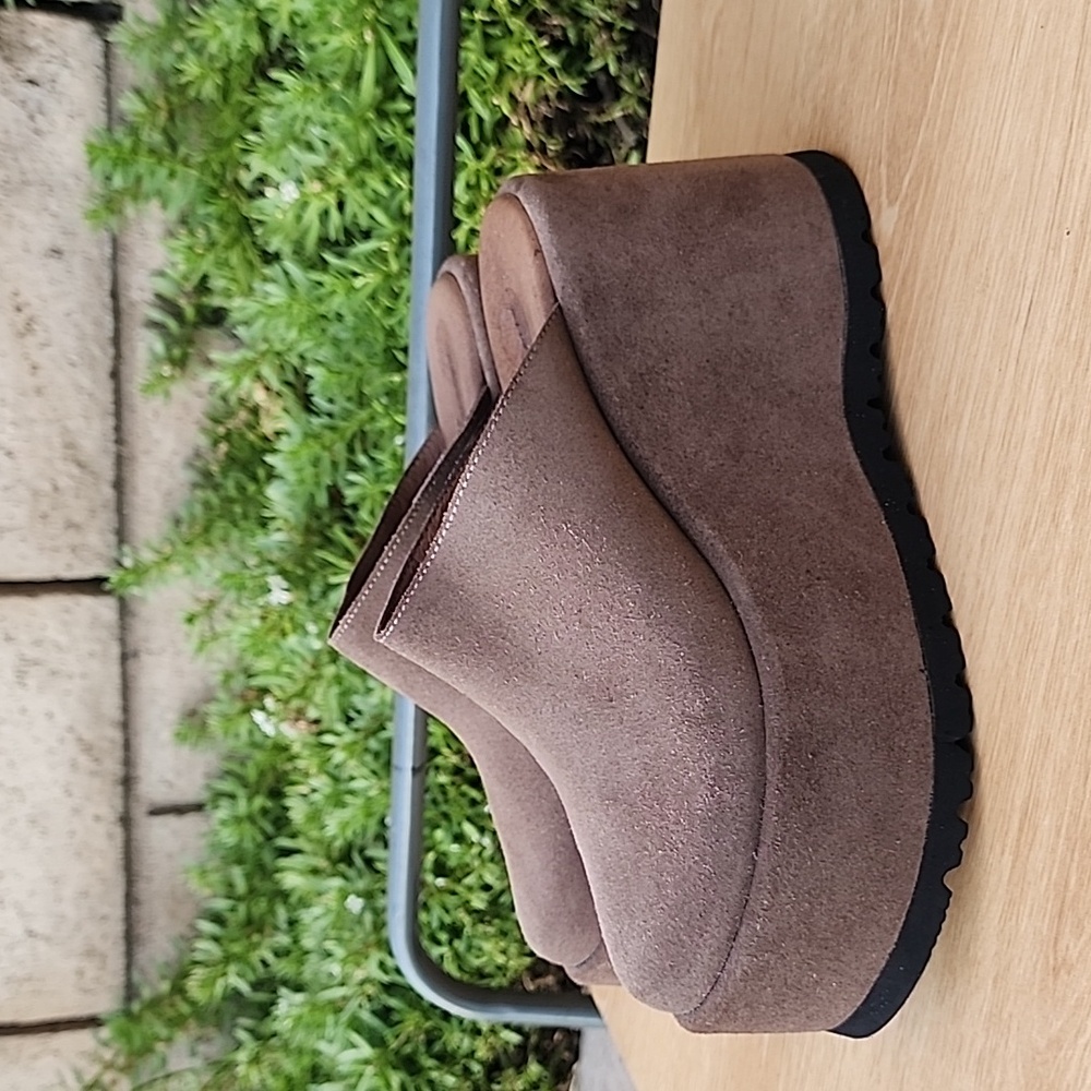 Free People Brown Platform Suede Shoes